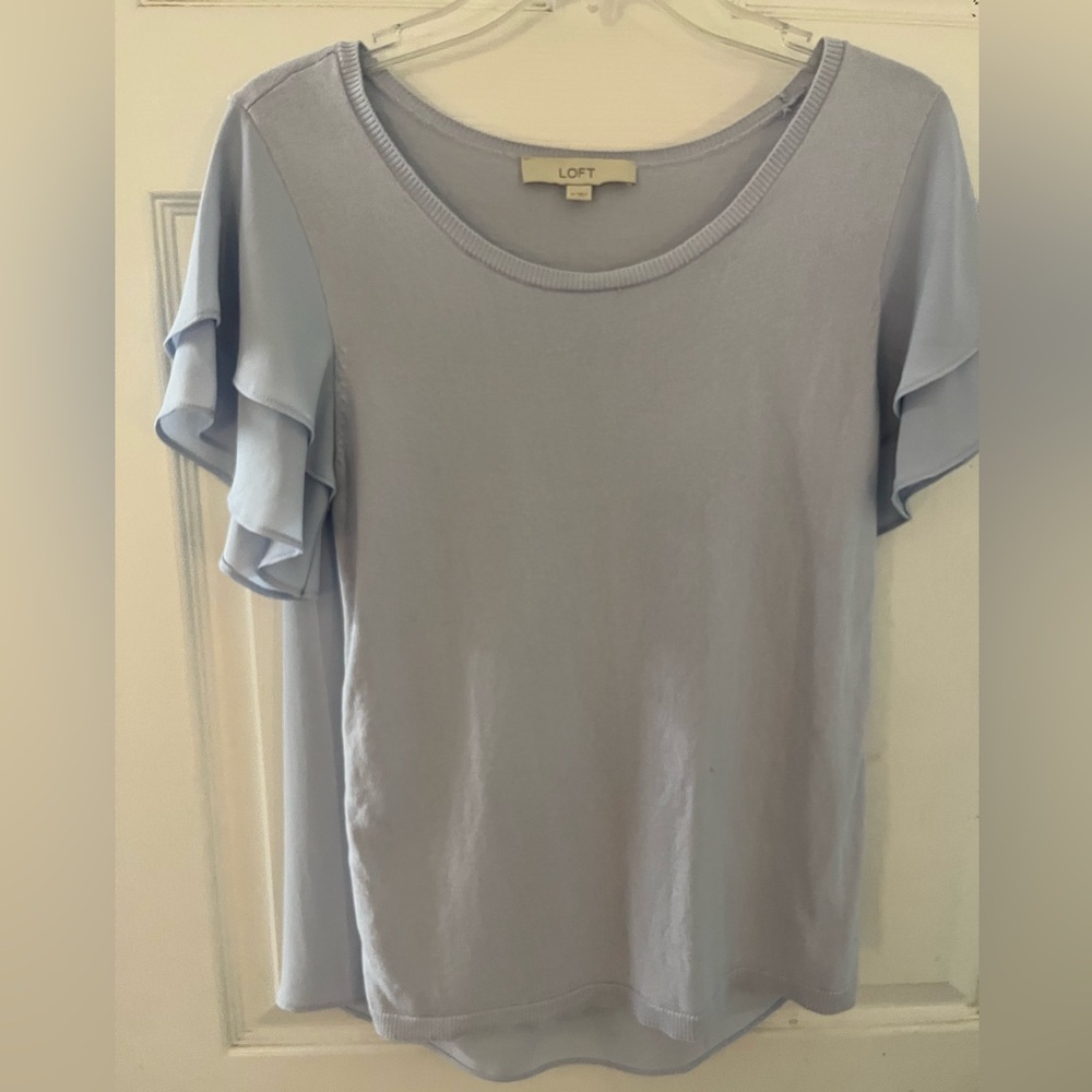 Baby blue soft LOFT blouse
